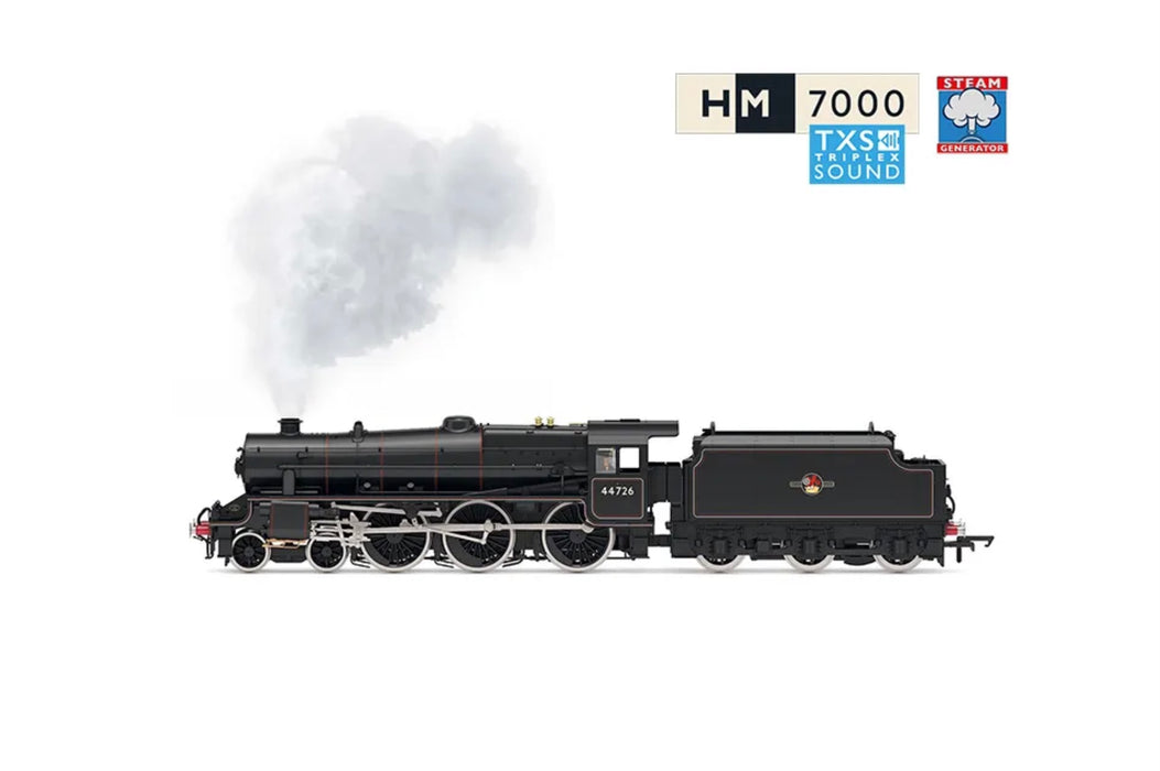 Hornby R30225SS BR Stanier 5MT Black 5 4-6-0 Steam Loco 44726 - STEAM GENERATOR FITTED - TXS SOUND - OO Gauge