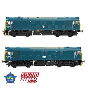 Bachmann 32-340SFX Class 25/1 Diesel Locomotive 25057 in BR Blue (Weathered)  -  DCC SOUND FITTED DELUXE - OO Scale