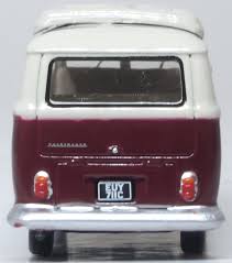 Oxford Diecast 76VWS010 VW T1 Camper Titan Red/Beige Grey - 1:76 Scale