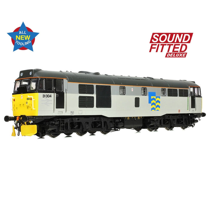 Bachmann 35-823ASFX Class 31/1 (Refurbished) Diesel Locomotive Number 31304 in BR Railfreight Petroleum Sector Livery - OO Gauge - DCC SOUND FITTED DELUXE VERSION