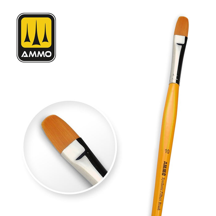 Ammo Mig A.MIG 8589 Synthetic Filbert  Brush with T handle