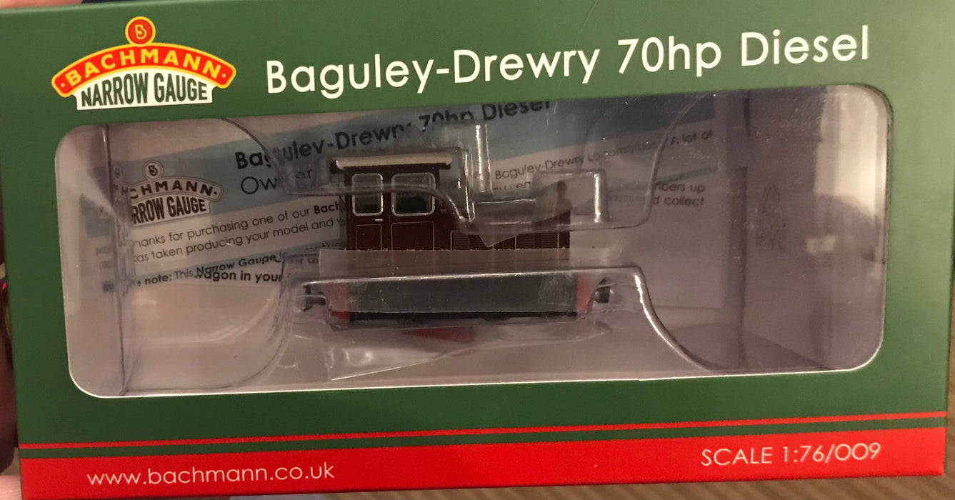 Bachmann 392-027 Baguley-Drewry 70HP Diesel in Lined Maroon Livery - 009 Scale