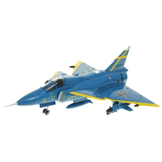 72 Aviation AV7242003 Saab Viggen JA37D F16-32 Bla Petter Uppsala 2001- 1:72 Scale - Damaged Box