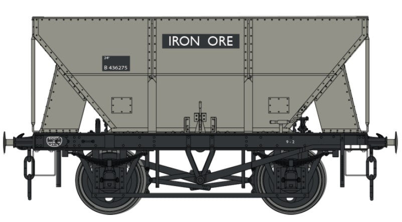 Dapol 7F-033-003 24T Steel Hopper Grey B436917 Empty to Ardley WR - O Gauge (Copy)