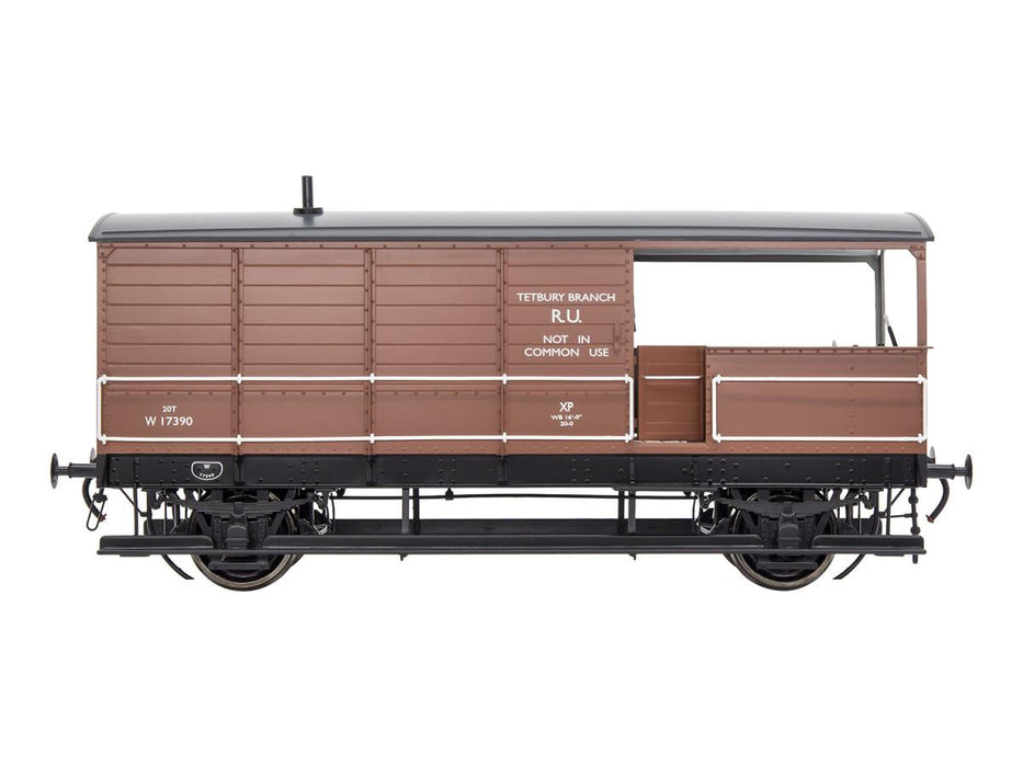 Dapol 7F-300-009 GWR Toad Brake Van Bauxite W17390 Diagram AA21 - O gauge