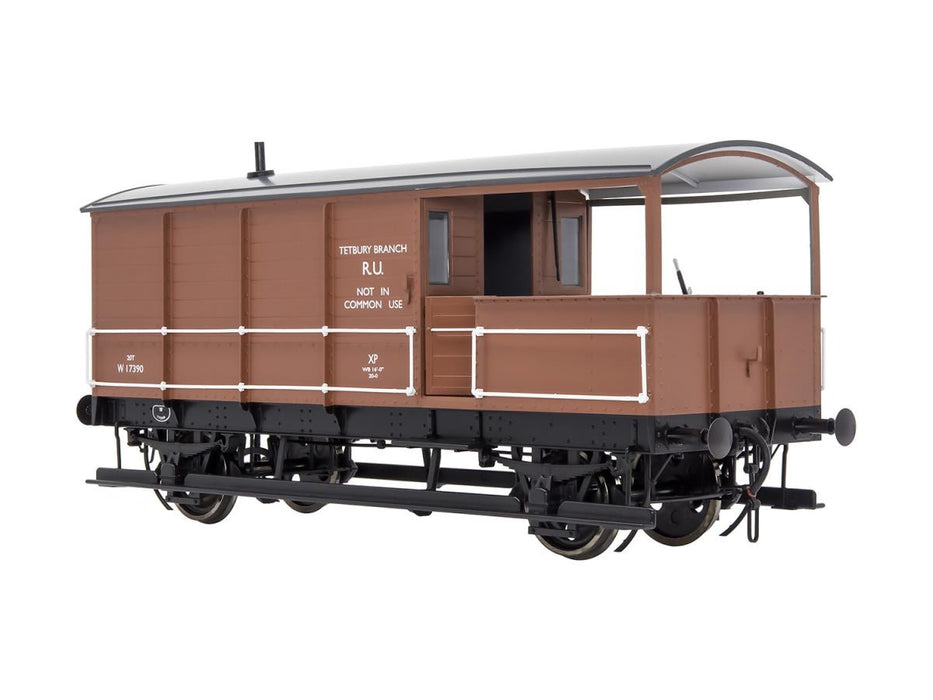 Dapol 7F-300-009 GWR Toad Brake Van Bauxite W17390 Diagram AA21 - O gauge