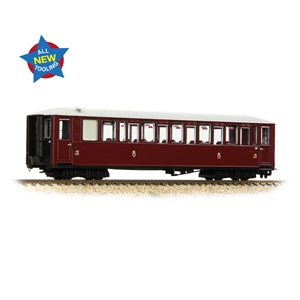 Bachmann 394-101 Ffestiniog Railway 'Tin Car' Saloon 3rd No.119 Maroon - OO9 Scale