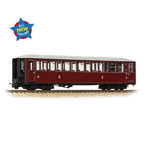 Bachmann 394-101 Ffestiniog Railway 'Tin Car' Saloon 3rd No.119 Maroon - OO9 Scale