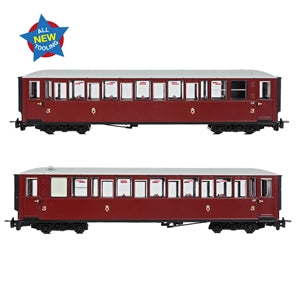 Bachmann 394-101 Ffestiniog Railway 'Tin Car' Saloon 3rd No.119 Maroon - OO9 Scale