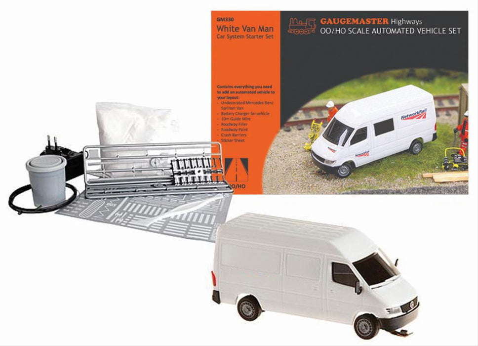 Gaugemaster GM330 White Van Man Car System Starter Set - OO/HO Scale