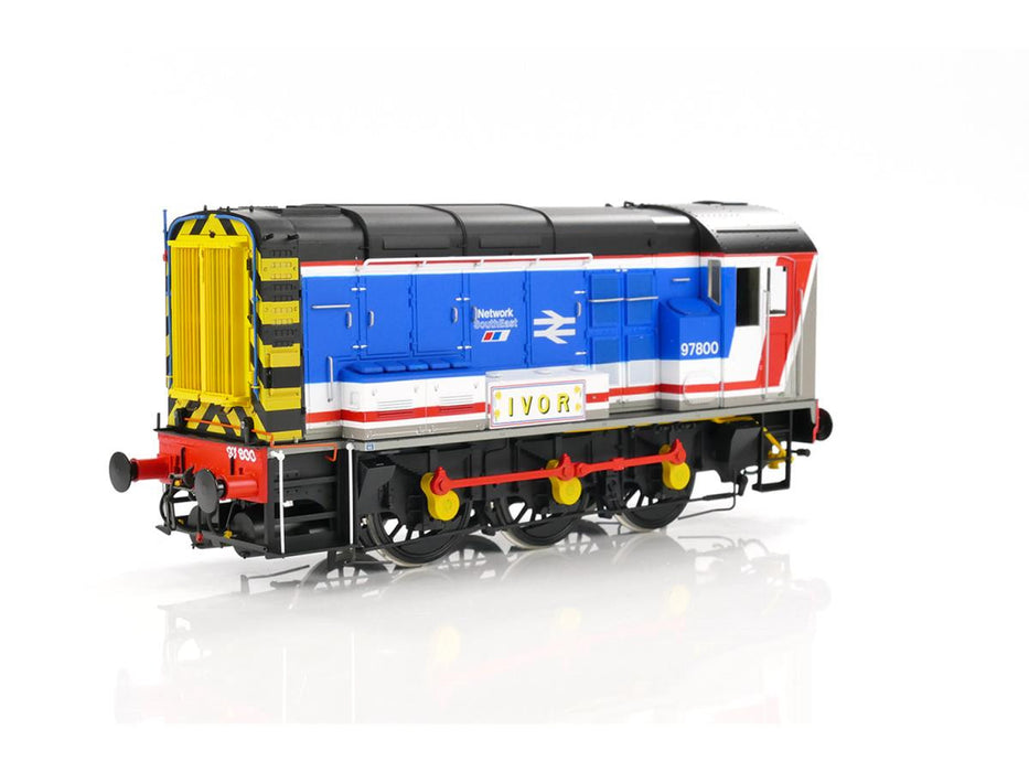 Gaugemaster GM7210301 Class 09 Diesel Shunter Number 97800 named "Ivor" in Network SouthEast Livery - O Gauge