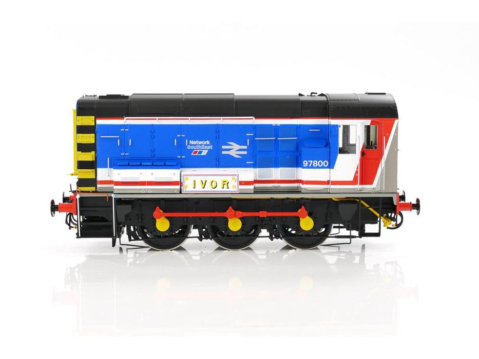 Gaugemaster GM7210301 Class 09 Diesel Shunter Number 97800 named "Ivor" in Network SouthEast Livery - O Gauge