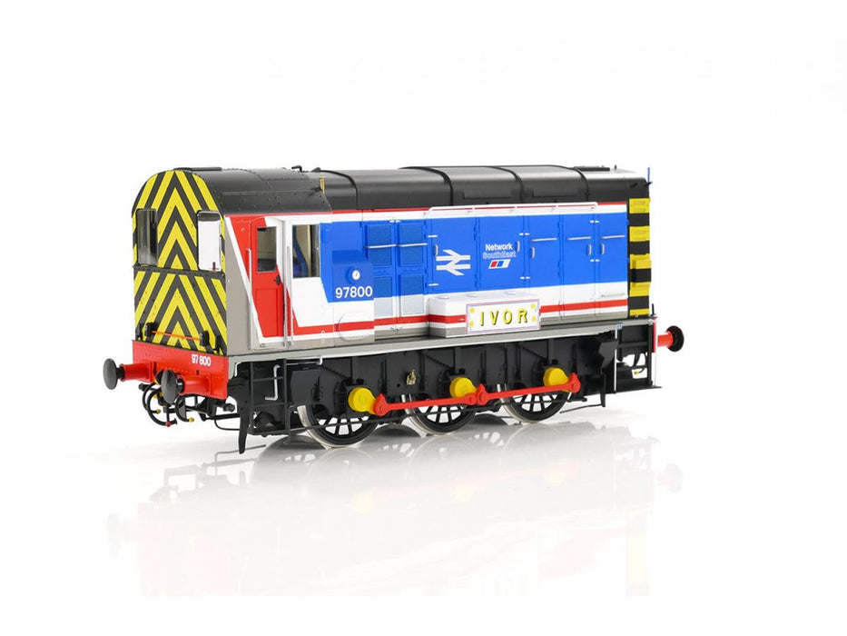 Gaugemaster GM7210301 Class 09 Diesel Shunter Number 97800 named "Ivor" in Network SouthEast Livery - O Gauge