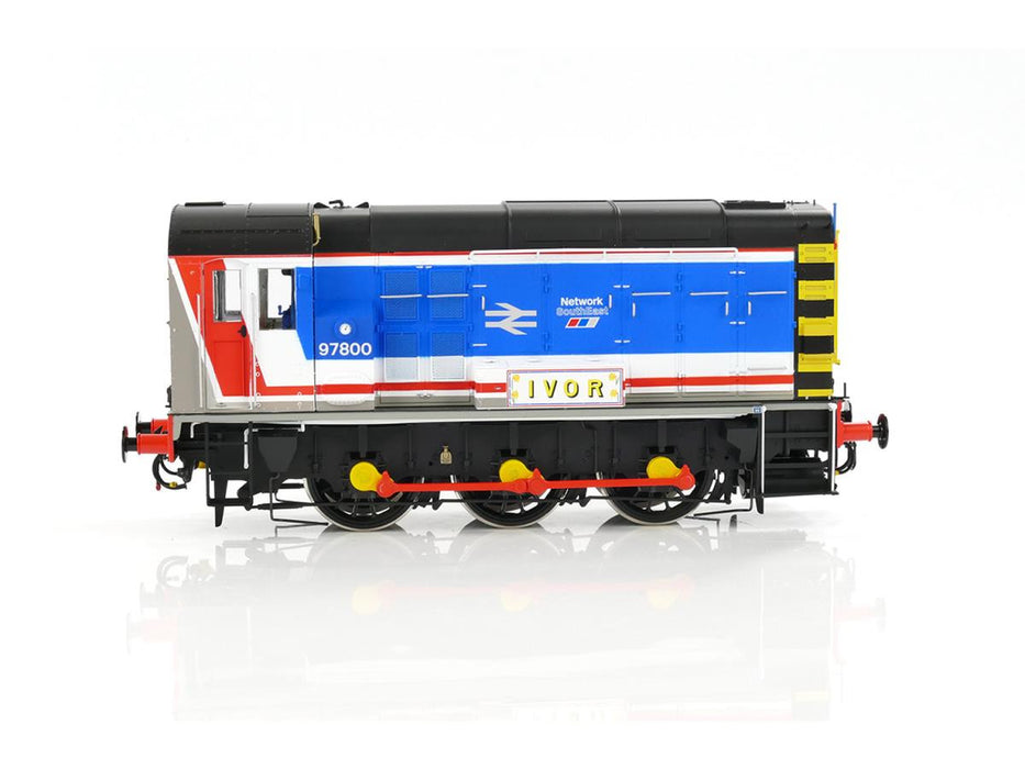 Gaugemaster GM7210301 Class 09 Diesel Shunter Number 97800 named "Ivor" in Network SouthEast Livery - O Gauge