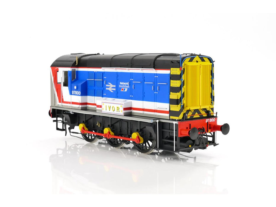 Gaugemaster GM7210301 Class 09 Diesel Shunter Number 97800 named "Ivor" in Network SouthEast Livery - O Gauge