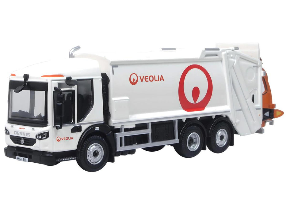 Oxford Diecast 76DE002 Dennis Eagle Olympus Refuse Truck, Veolia- 1:76 Scale