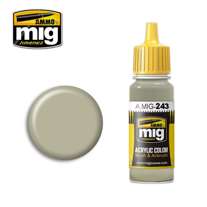 Ammo Mig 0243 (BS210) Sky Type S Acrylic Colour - Suitable for Brush and Airbrush Application - 17ml Bottle