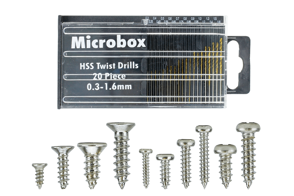 DCC Concepts DCS-MSET Mega Screw Set 16x 60 Vials (w/20 Drill Bit Set)