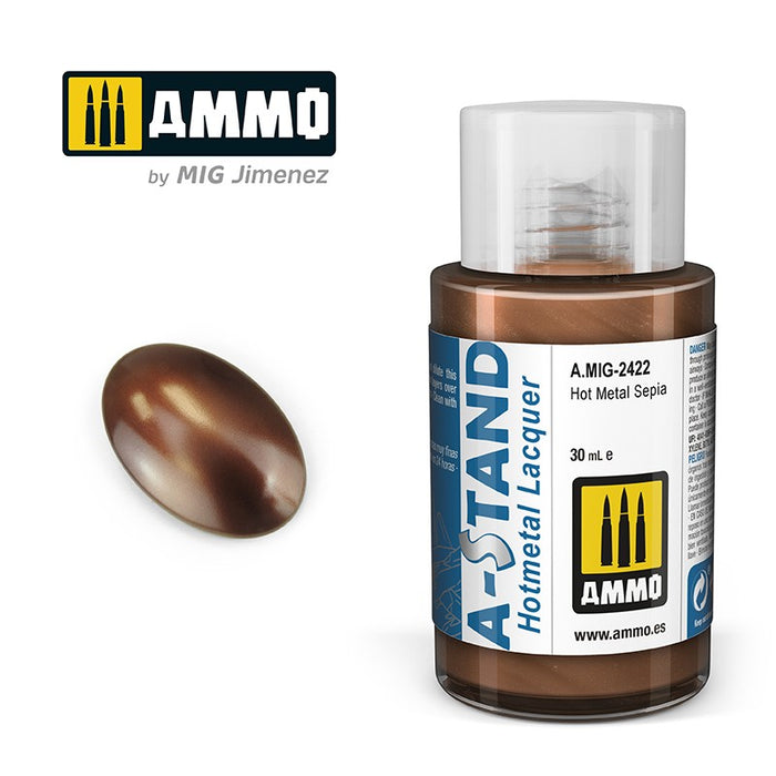 Ammo Mig 2422 A STAND Hotmetal Lacquer, Hot Metal Sepia - 30ml